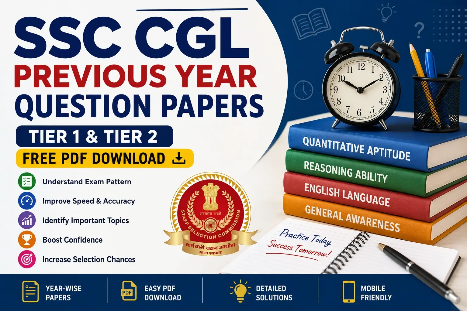 SSC CGL Previous Year Question Papers PDF Download